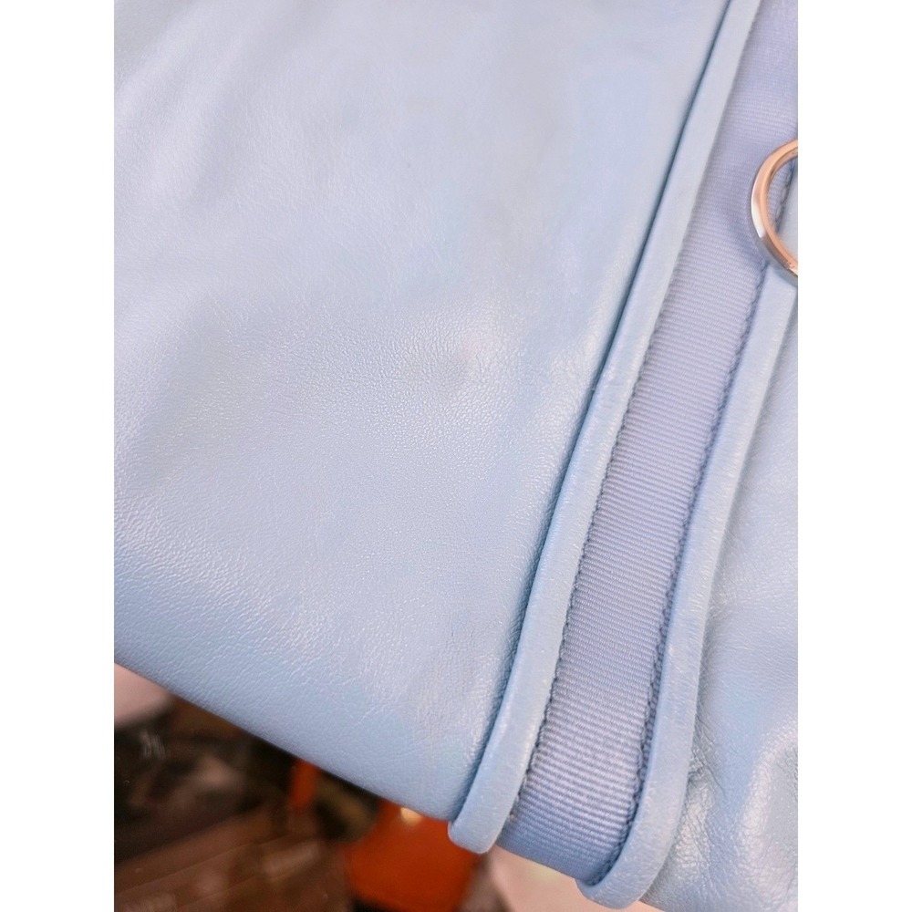 Coach Poppy Spotlight Tote Light Blue Leather Bag Silver Hardware 14564 - Picture 16 of 16